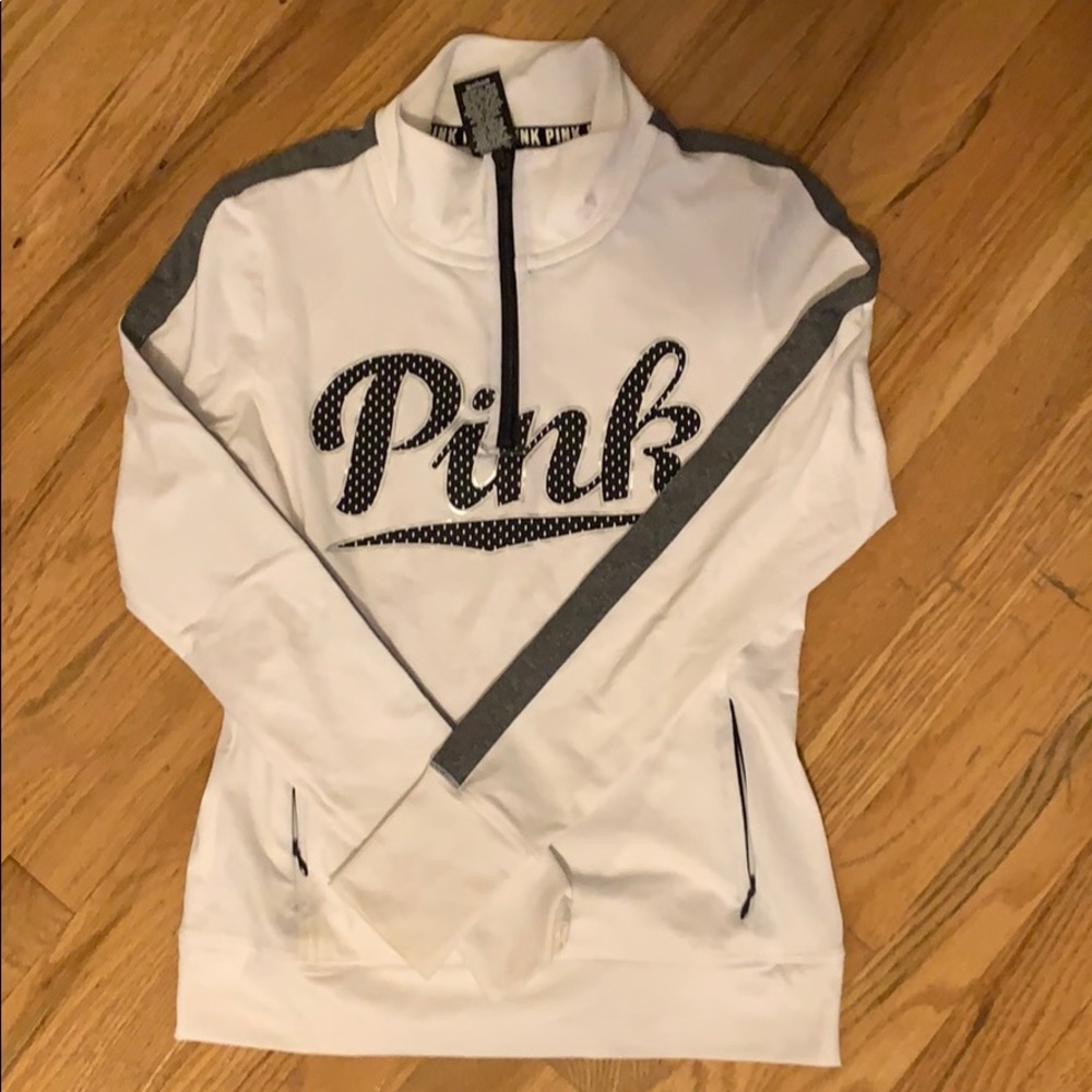 VS Pink Half Zip sweatshirt